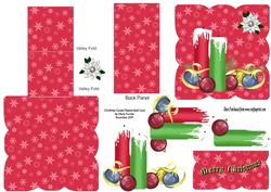 Christmas Candle Shaped Easel Card