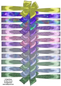 12 Pastel Bows