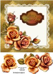 Mother's Day Copper Rose Card Front