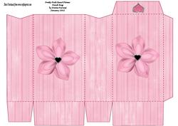 Pretty Pink Heart Flower Pinch Bag