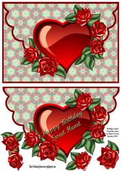 Birthday Heart Envelope Card