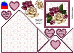 Sweet Heart Roses Envelope Card