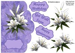 Lillies Card Front Sheet