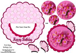 Pink Daisy Wobble Card