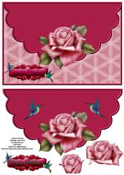 Lovely Pink Rose Envelope Card