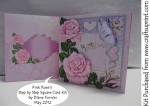 Pink Rose's Square Card Kit