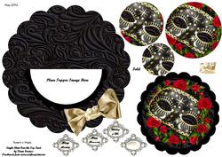 Rose's N Mask Over the Edge Rocker Card