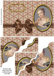 Victorian Lady Wavy Stacker Card Front
