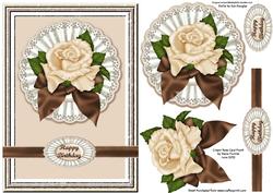 Cream Rose Card Front
