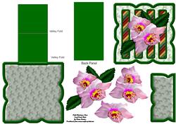 Pink Christmas Rose Easel Card