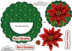 Poinsettia Over the Edge Rocker Card
