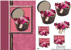 Basket of Pansises Card Front
