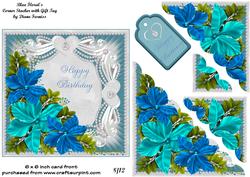 Blue Floral Corner Stacker