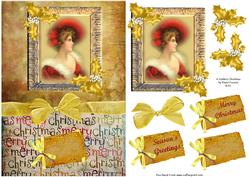Golden Christmas Card Front