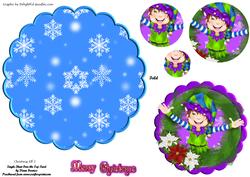 Christmas Elf 2 Over the Edge Card