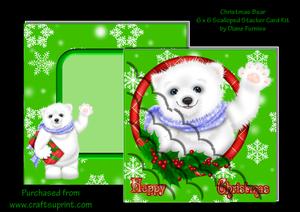 Christmas Bear 6 x 6 Stacker Kit