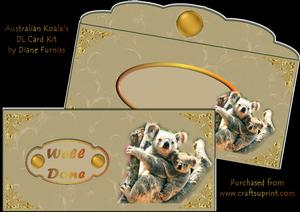 Australian Koalas Dl Card Kit