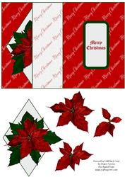 Poinsettia Fold Back Card