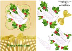 Christmas Dove Card Front