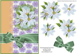 Cream Poinsettia Card Front