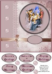 Nativity Scene Square Card Front