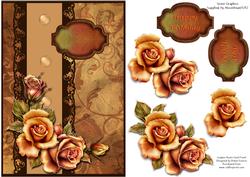 Copper Roses Card Front