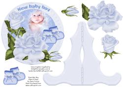 New Baby Boy Plate & Stand