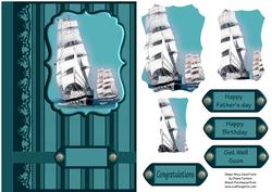 Ships Ahoy Card Front