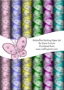 Butterflies Backing Paper