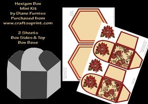 Poinsettia Hexagon Box Mini Kit