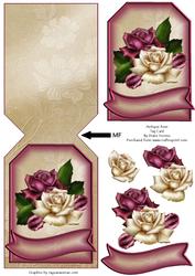 Antique Rose Tag Card