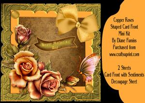 Copper Roses Shaped Card Mini Kit