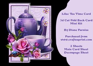 Lilac Tea Time 3D Fold Back Mini Kit