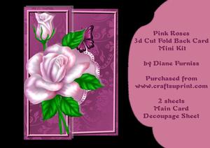Pink Roses 3D Fold Back Mini Kit