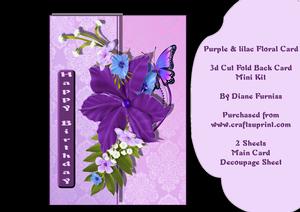 Purple & Lilac 3D Fold Back Mini Kit