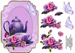 Lilac Tea Time Card Front