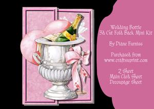 Wedding Bottle 3D Cut Fold Back Mini Kit