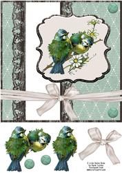 2 Little Dickie Birds Card Front