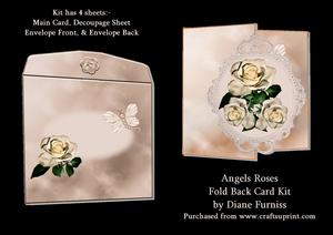Angel Roses Fold Back Card Kit