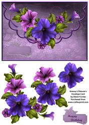 Granny's Petunias Envelope Card Front