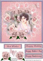 Dreamy Roses Square Card Front