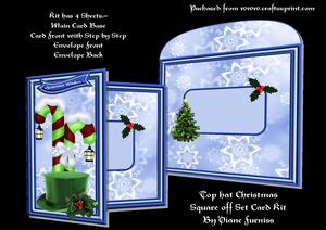 Top Hat Christmas Square Off Set Card Kit