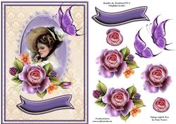 Vintage English Rose Card Front