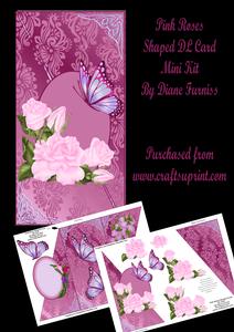 Pink Roses Shaped Dl Mini Kit