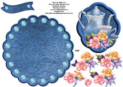 Time for Blue Tea Over the Edge Rocker