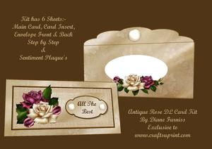 Antique Roses Dl Card Kit