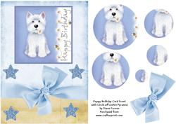 Puppy Birthday Card Front