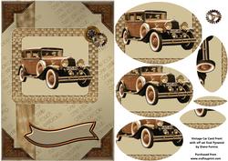 Vintage Car Card Front