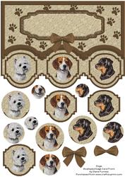 Dogs Scalloped Edge Card Front