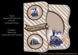 Trains Square Off Set Card Kit